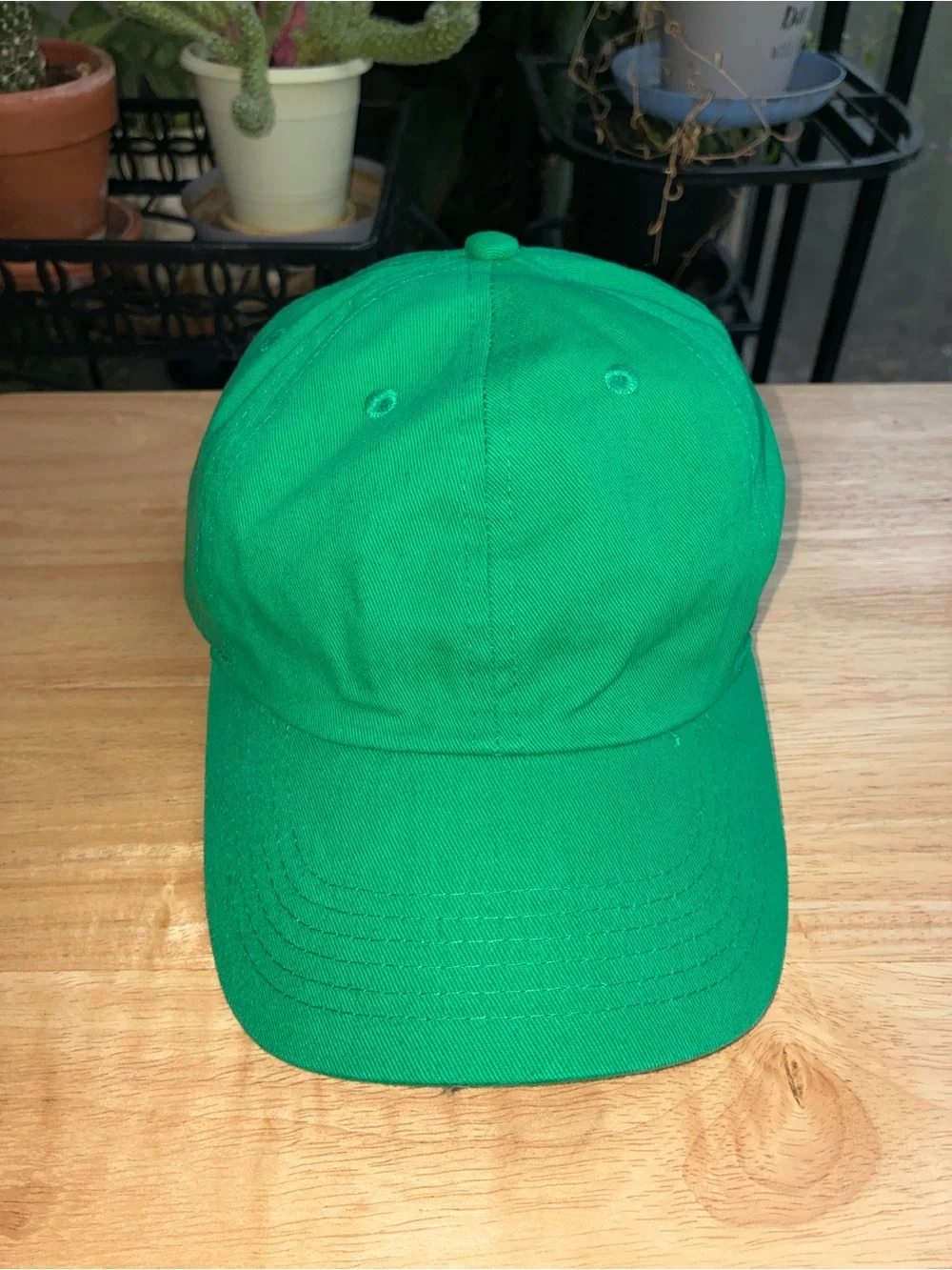Newhattan Bright Green Blank Baseball Cap - Adjustable Cotton Dad Hat OSFA